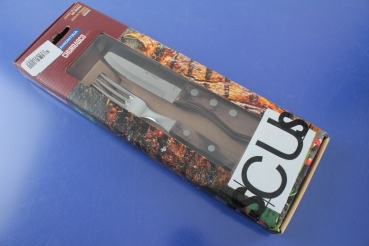 Tramontina Churrasco Jumbo Messer 25 cm + Gabel Besteck-Set OVP
