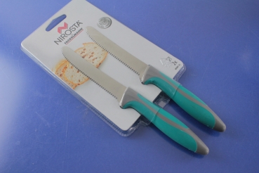 Nirosta by Fackelmann 2 Brötchenmesser Frühstücksmesser OVP