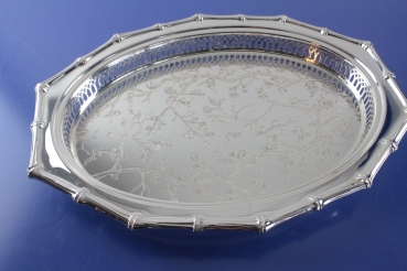 WMF traumhafte Servierplatte Tablett 39 x 29 x 3,5 cm versilbert