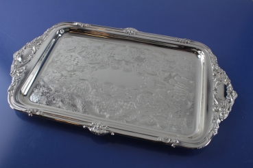WMF Schloß Bellevue traumhafte Servierplatte Tablett 44 x 25,5 cm versilbert OVP