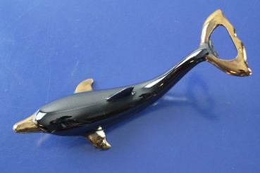 BMF Delfin Flaschenöffner und Flaschenverschließer blau und gold