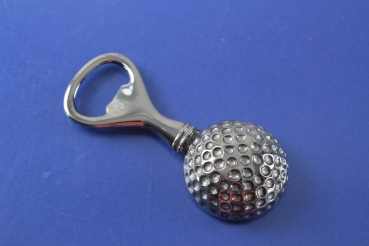 Flaschenöffner und -Verschließer Golfball versilbert