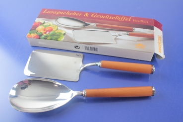 Eduscho Lasagneheber + Gemüselöffel versilbert OVP