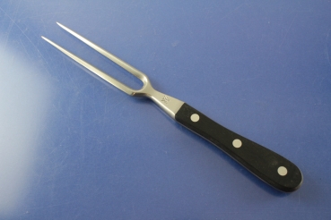 WMF Fleischgabel 27,0 cm Cromargan mit schwarzem Kunststoff Griff