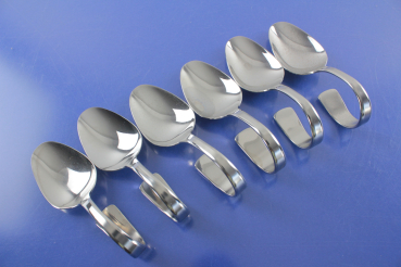 6 Häppchenlöffel Edelstahl