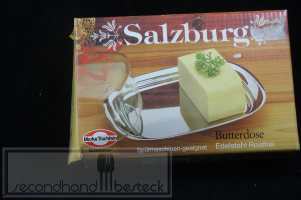 Marke Tischfein Salzburg Butterdose Edelstahl OVP