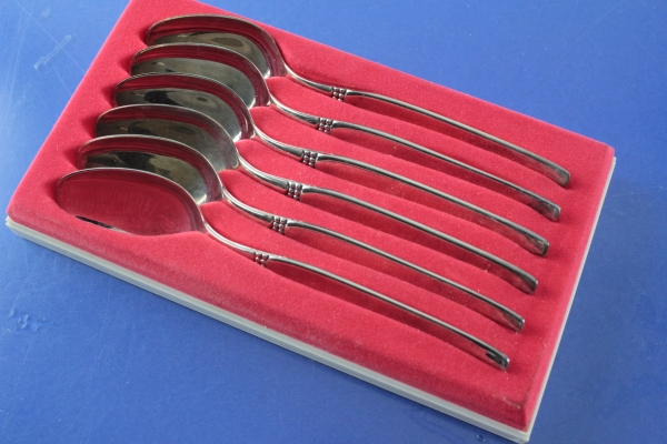 Robbe & Berking "Royal" 6 Kaffeelöffel 14,8 cm 90er versilbert
