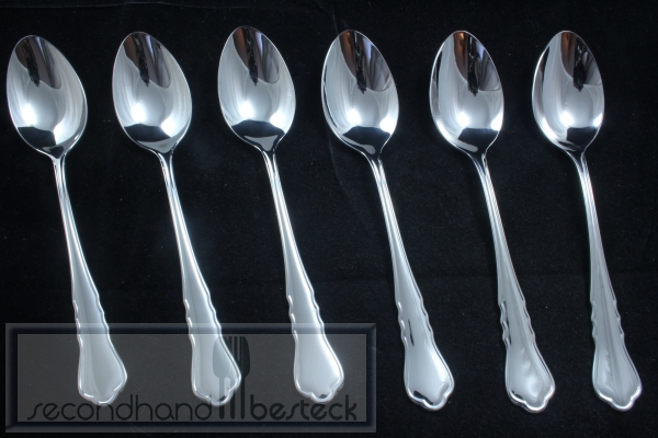 Paul Wirths Chippendale 6 Dessertlöffel 18 cm Edelstahl