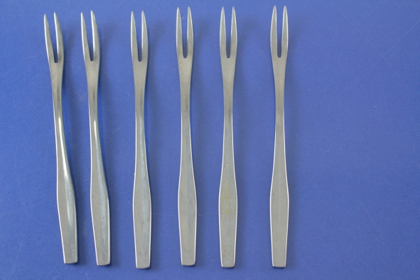 WMF ähnlich Frankfurt 6 Cocktailgabeln Fleischgabeln 13,5 cm Cromargan