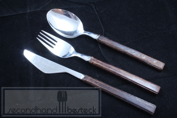 Besteck mit Holzgriffen für 4 Personen 12 Teile