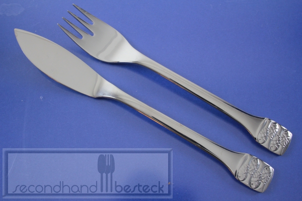 BSF Relief Fischbesteck Edelstahl