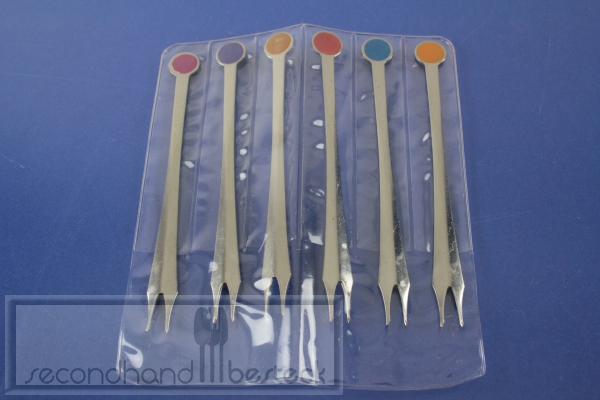 WMF 6 Bowlengabeln Bowlenspieße Cocktailspieße Cromargan