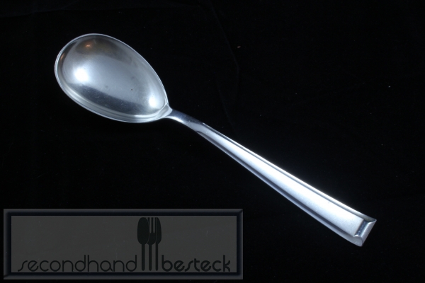 Bruckmann Modell 665 Schwaben Art Deco Sahnelöffel, Kompottlöffel 19,0 cm versilbert