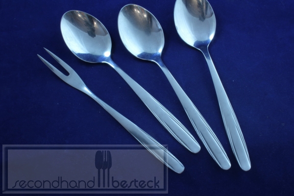 ABS DDR Besteck 3 Speiselöffel, 1 Fleischgabel