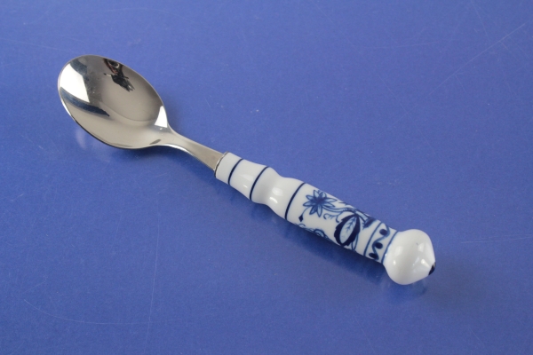 ABS DDR Zwiebelmuster Kaffeelöffel Porzellangriff 18/10 Edelstahl Note 2