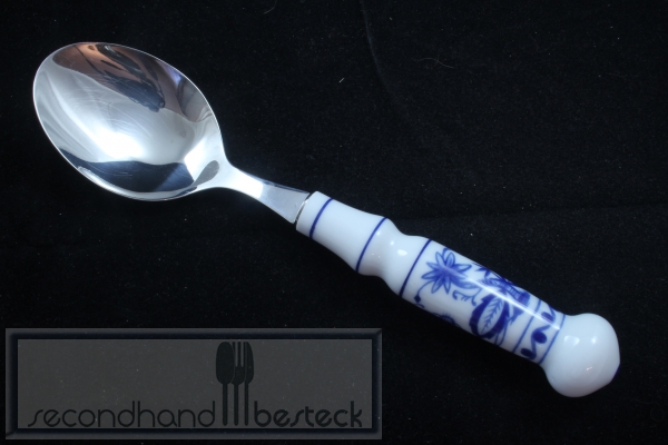 ABS DDR Zwiebelmuster Speiselöffel Löffel Porzellangriff 18/8 Edelstahl