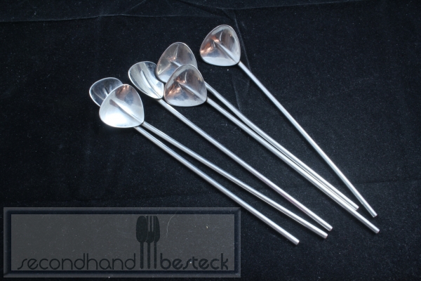 WMF 6 Cocktaillöffel Trinkröhrchen Cromargan