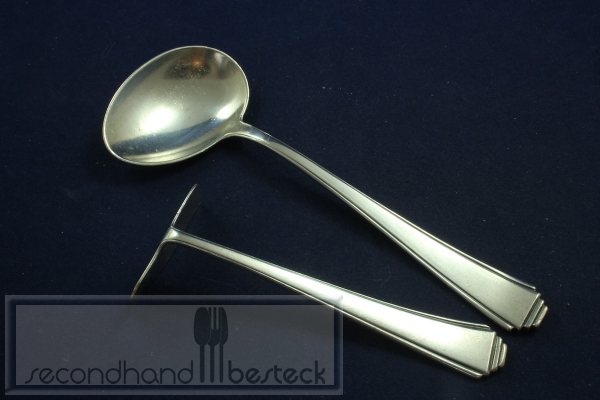 Lutz & Weiß Pyramide Art Deco Babybesteck versilbert