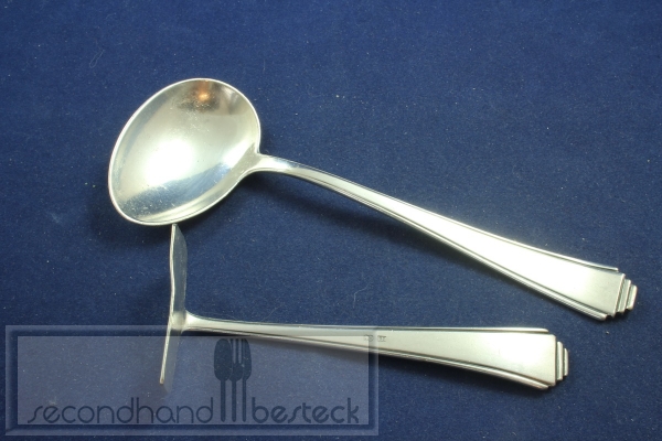 Lutz & Weiß Pyramide Art Deco Babybesteck versilbert
