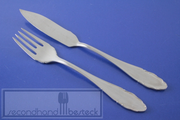 WMF 2200 Fischbesteck für 1 Person Fischmesser + Fischgabel versilbert