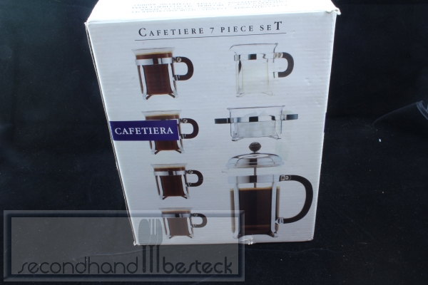 Bodum Kaffee-Set: Kaffeebereiter 8  für Tassen, 4 Gläser, Zucker- und Rahm-Set OVP