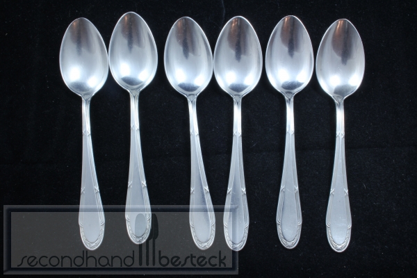 WMF 200 Kreuzband 6 Kaffeelöffel versilbert Note 3