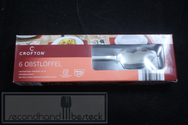 Crofton 6 Obstlöffel gezahnt Edelstahl 18/10 OVP