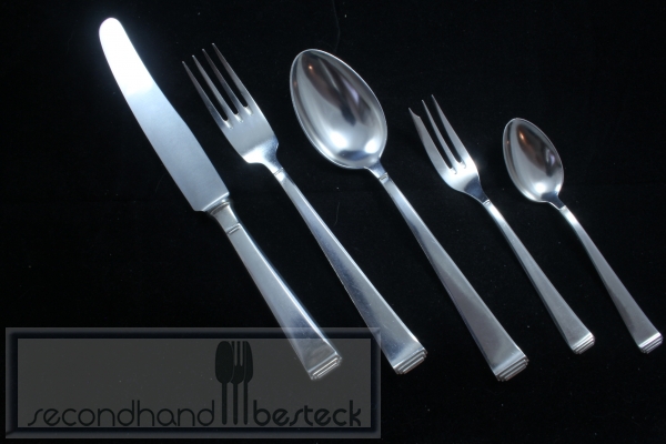 OKA ART DECO 131 Pyramide Dessertbesteck für 6 Personen 30 Teile versilbert