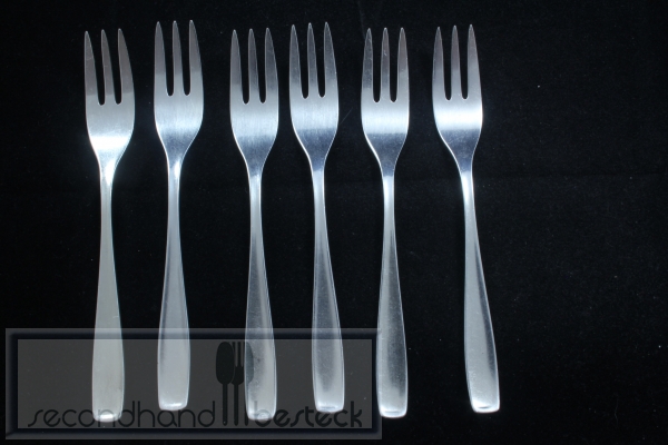 WMF Berlin 6 Kuchengabeln versilbert