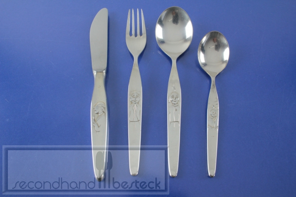 WMF Kinderbesteck 4-teilig Max und Moritz versilbert