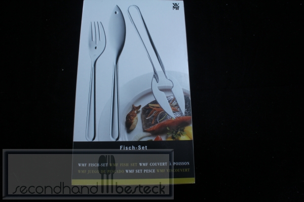 WMF Fisch-Set 3-tlg Fischbesteck + Grätenzange für 1 Person Cromargan OVP