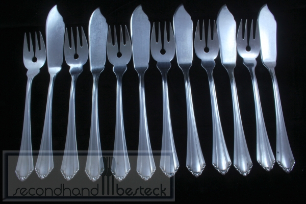 Fischbesteck "Record" versilbert 6 Personen