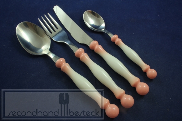 Esmeyer Besteck für 6 Personen rosa weiss