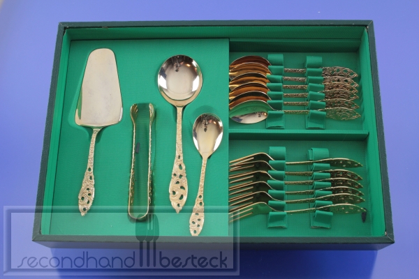 Kaffeebesteck vergoldet