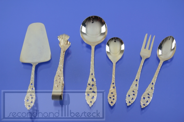 Kaffeebesteck vergoldet