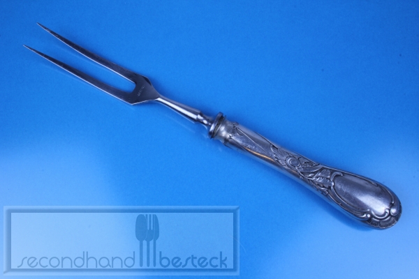 Jugendstil Fleischgabel 23 cm versilbert