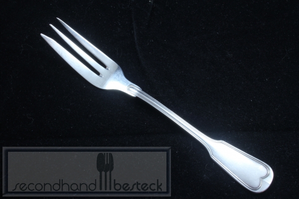 OKA Augsburger Faden Kuchengabel schmale Form versilbert