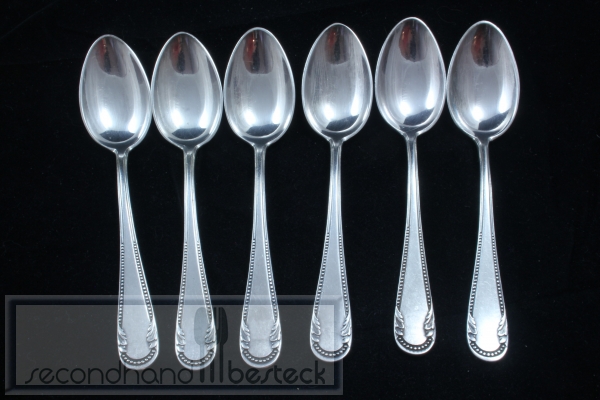 OKA 110 Jugendstil 6 Kaffeelöffel versilbert