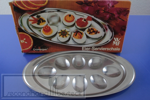 WMF Eier-Servierplatte Eierkabarett Eierteller Cromargan OVP