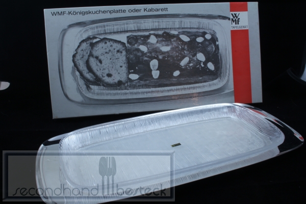 WMF Königskuchenplatte oder Kabarett versilbert + Kristallglas