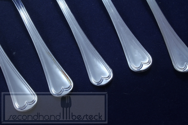 Augsburger Faden 5 Mokkalöffel Silver Plated versilbert
