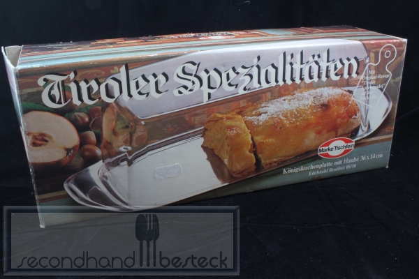 Marke Tischfein Tiroler Spezialitäten Königskuchenplatte mit Haube OVP