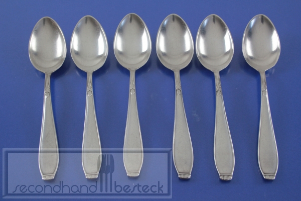 WMF 1400 Lilie 6 Kaffeelöffel Jugendstil versilbert