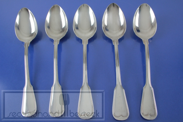 WMF Augsburger Faden 5 Speiselöffel 19,5 cm 90er versilbert