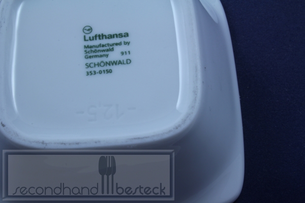 Lufthansa Bordgeschirr Beilagenschale Schale 9,5 x 9,5 cm Schönwald