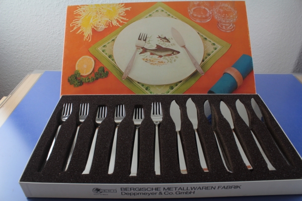 BMF Fischbesteck für 6 Personen 12 Teile Edelstahl 18/10 OVP