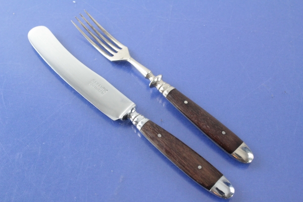 Garantie Solingen Besteck mit Holz Griffen für 6 Personen 12 Teile