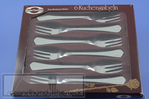 Marke Tischfein 6 Kuchengabeln Edelstahl