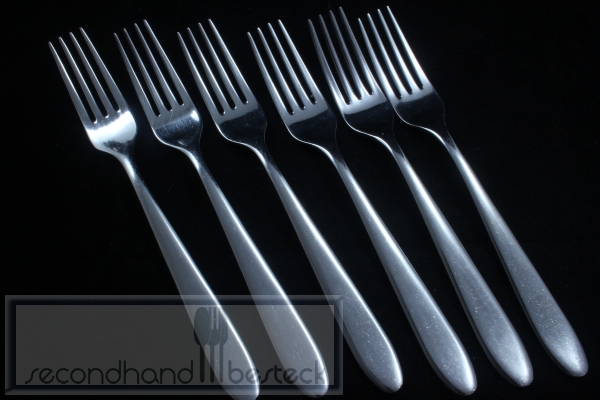 Pintinox Le Posate 6 Speisegabeln Gabeln Edelstahl Italy