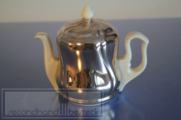 Kaffeekännchen Portionskännchen mit versilberter Haube